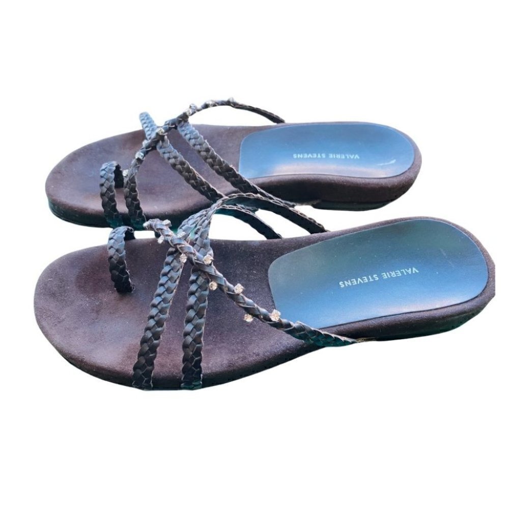 Valerie Stevens Embellished Sandal Slip Ons